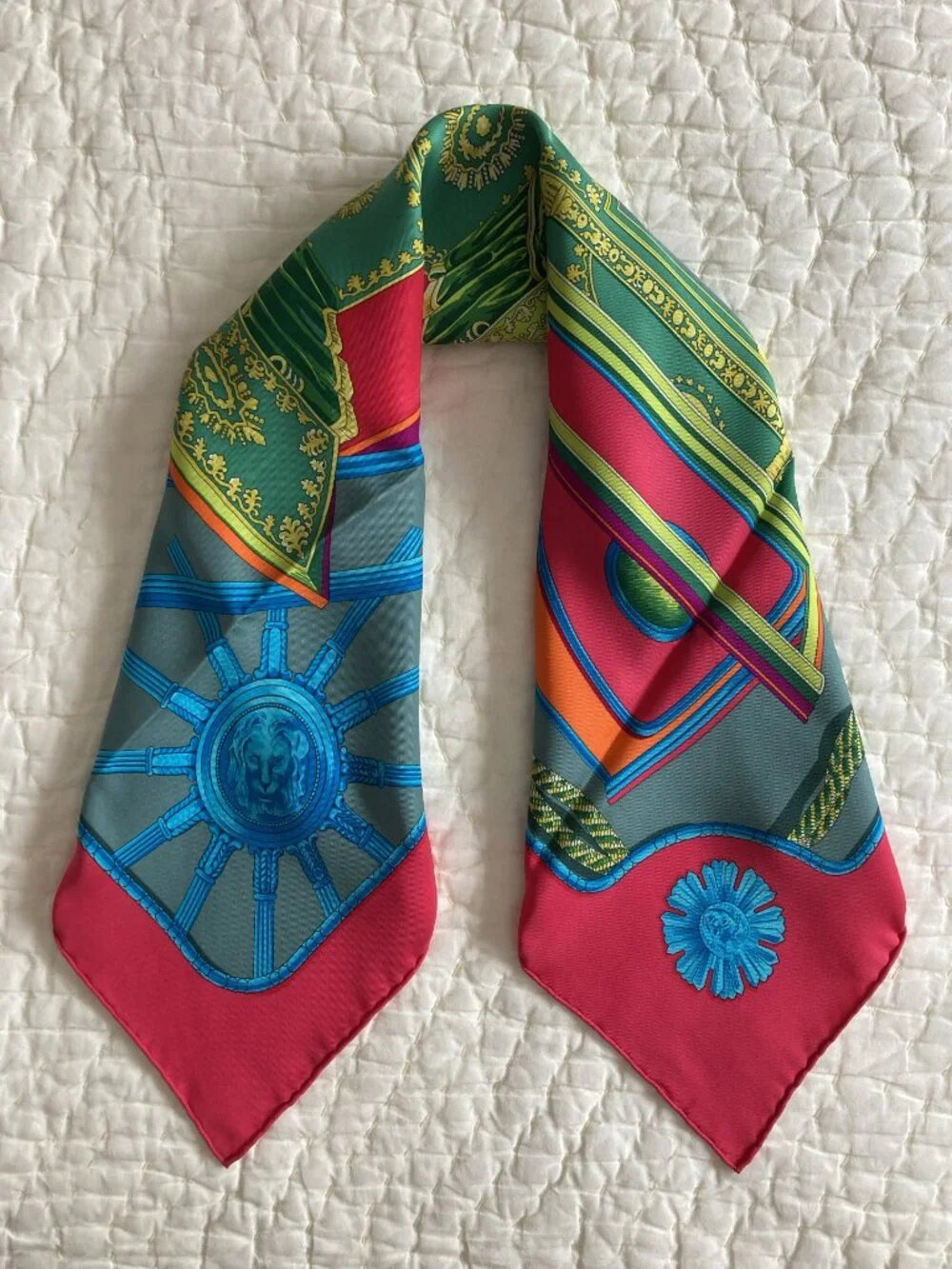 NWT Hermes Coach Silk Scarf